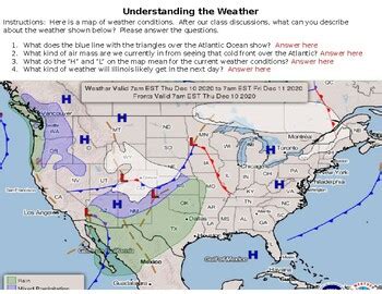 Understanding Weather Map Symbols by NoSlack | TPT