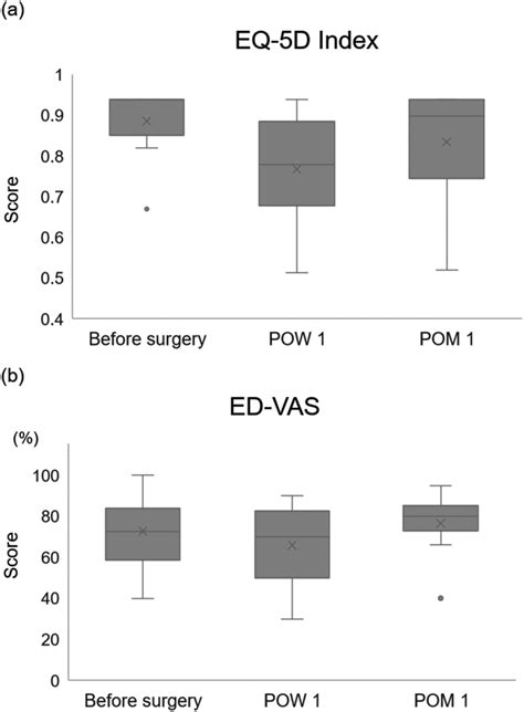 Qol Evaluation Using 5 Level Eq 5d Questionnaire Eq 5d 5 L Boxplots