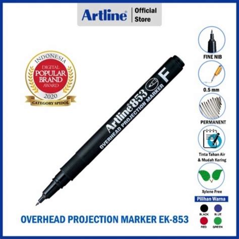 ARTLINE Spidol Permanent OHP Overhead Project Marker EK 853 Lazada