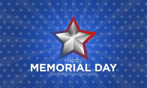 Happy Memorial Day Background Vector Usa 11980576 Vector Art At Vecteezy