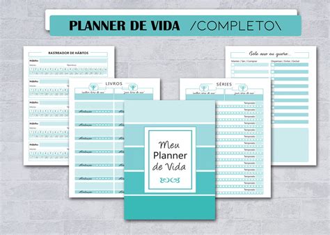 Planner De Vida Completo Arquivo Digital A Elo