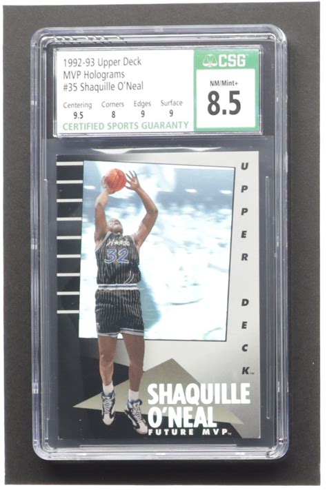 Shaquille O Neal 1992 93 Upper Deck MVP Holograms 35 RC CSG 8 5