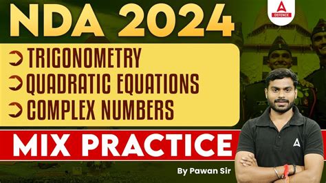 Nda Maths Trigonometry Quadratic Equations Complex Numbers