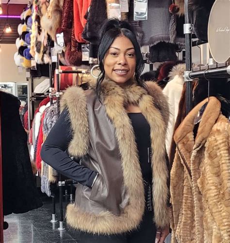 brown leather vest finnish raccoon trim wolverine furs