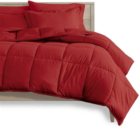 Bare Home 5 Piece Bed In A Bag Twin Xl Extra Long Comforter Set Red