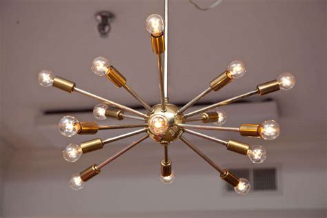 Vintage Brass Sputnik Chandelier At 1stdibs