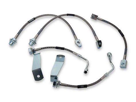 Russell Mustang Stainless Steel Braided Brake Line Kit Front And Rear