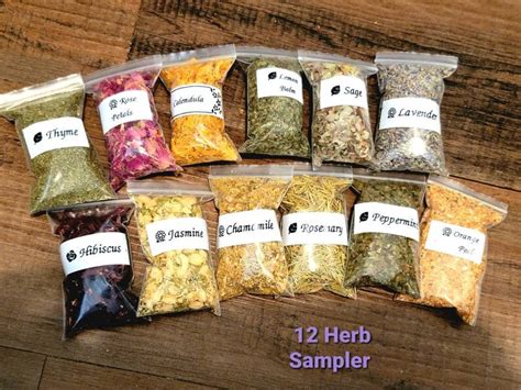 Sampler Of 12 Dried Herbs And Flowers For Soap And Candle Etsy