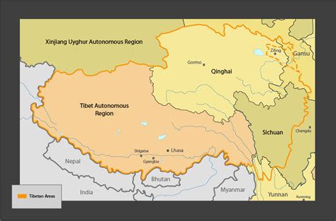 Altitude Of Tibets Major Places And Attractions Snowlion Tours