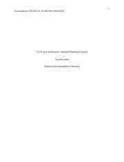 Mba Project Submission Strategic Planning Proposal Docx