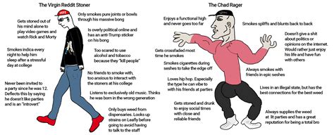 The Virgin Reddit Stoner Vs The Chad Rager R Virginvschad