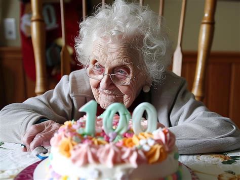 Premium Photo Grandmother Celebrating Her Birthday 100 100 Years