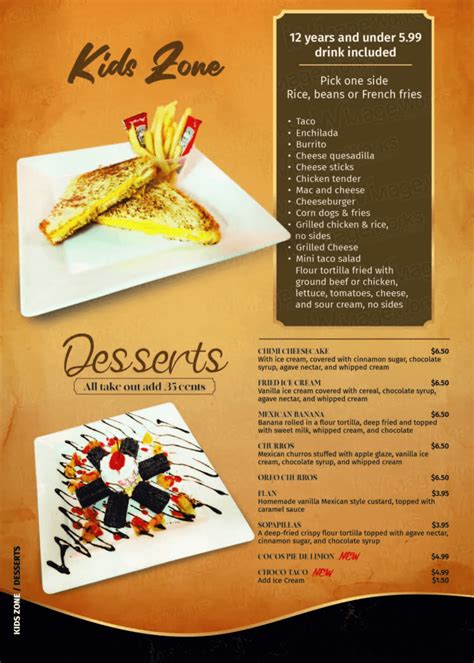 Menu – Cocos Locos