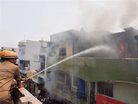 The Fire Broke Out In The Paints Shop In Front Of The Idgah पेंट