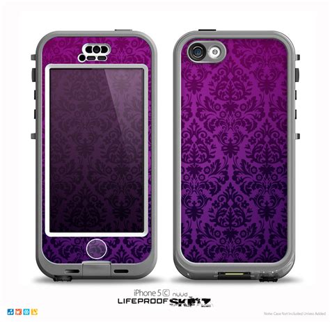 The Purple Delicate Foliage Pattern Skin For The Iphone 5c Nüüd Lifepr Designskinz