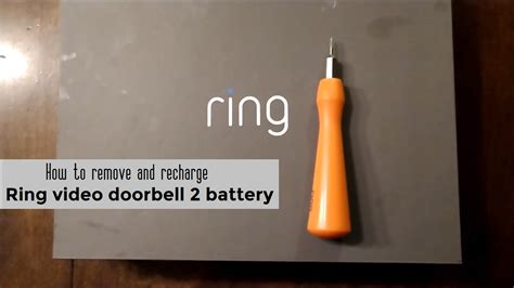 How to replace and charge the Ring Doorbell 2 battery DIY #diy # ...