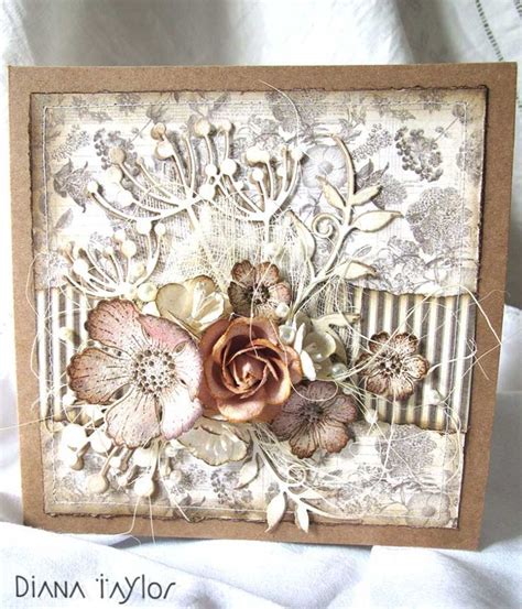 Shabby Chic Cards Handmade Vintage Cards Shaped Cards