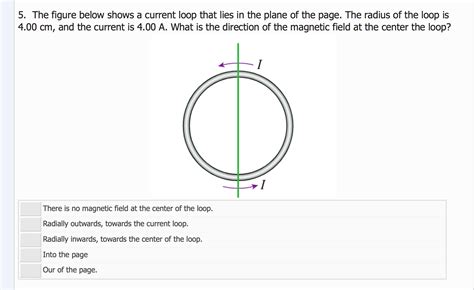 Solved The Figure Below Shows A Current Loop That Lies In