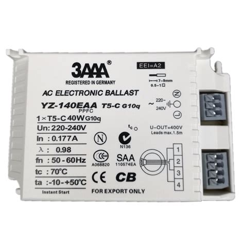 Aaa Yz Eaa Yz Eaa W W T C Electronic Ballast V Ac G Q