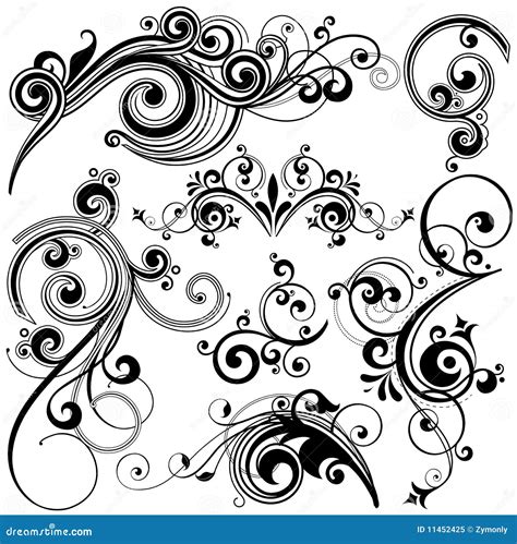 Floral Design Elements Stock Vector Illustration Of Design 11452425