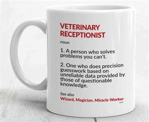 Veterinary Receptionist T Veterinary Receptionist Mug Vet Receptionist Coffee Ebay