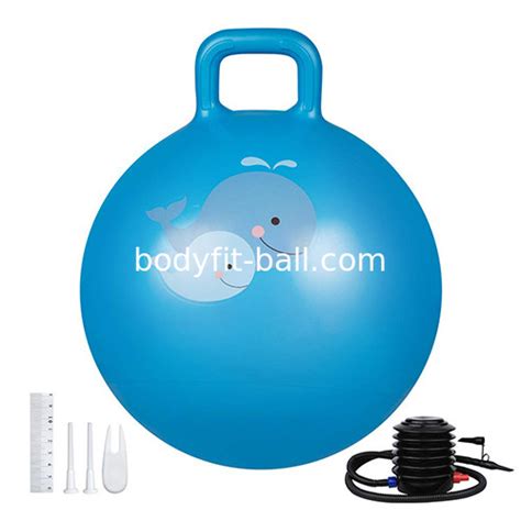 Kids Pvc Space Hopper Ball Inflatable Toy Yoga Ball With Handle Sgs