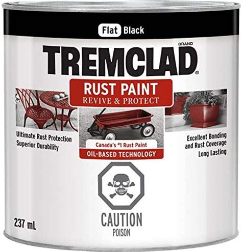 Rust Oleum Tremclad Peinture antirouille à l huile Noir plat 237 ml