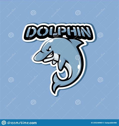 Dolphin Mascot Logo Design Illustration Stock Vector Illustration Of