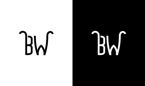 BW logo design. Letter BW logo design. BW logo icon design in black and white colors free vector ...