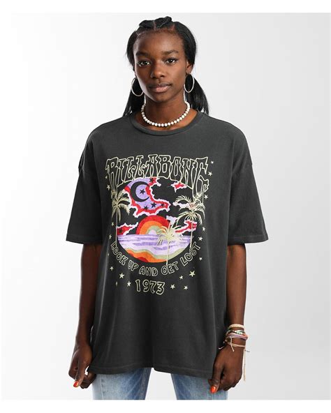 Billabong Lets Get Lost Oversized T Shirt In Black Lyst