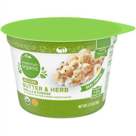 Simple Truth Organic™ Deluxe Butter And Herb Shells And Cheese Cup 2 75 Oz Smith’s Food And Drug