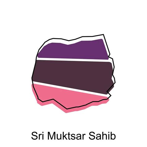 Sri Muktsar Sahib Map Vector Map Of The India Country Borders Of For