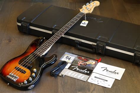 Fender American Deluxe Precision 4 String Bass 3 Tone Sunburst W N3 Bridge Pickup Ohsc