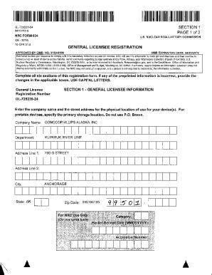 Fillable Online Gl Registration From Conocophillips Alaska Inc Fax