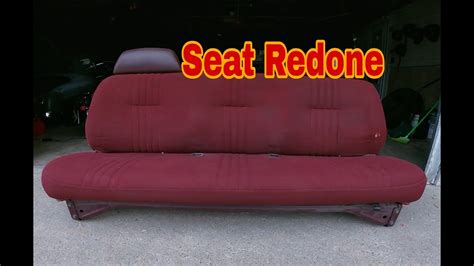 Upholstery 1998 Chevy Truck Bench Seat Reupholstered Youtube