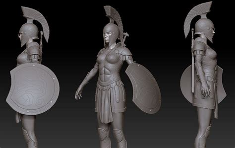 Gahpes Corner Greek Female Warrior WIP