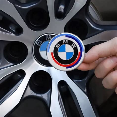 Bmw Th Anniversary Alloy Wheel Center Caps Badges Emblems Mm