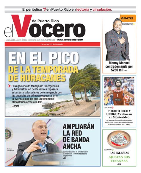 El Vocero Edici N De Agosto De By El Vocero De Puerto Rico Issuu