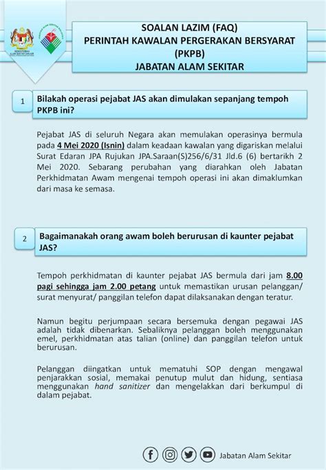 PDF SOALAN LAZIM FAQ PERINTAH KAWALAN PERGERAKAN 2020 05 08