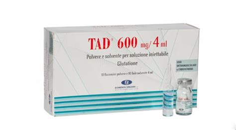 Glutathione 600mg 4ml TAD 600 For Injection 10 Vials Time4health