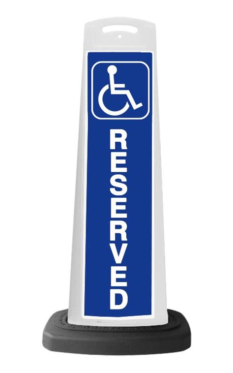 White Sign Panel W Handicap Reserved Sign P45 SD2K Valet