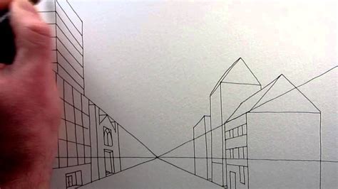 How To Draw A City Street View In One Point Perspective TL YouTube