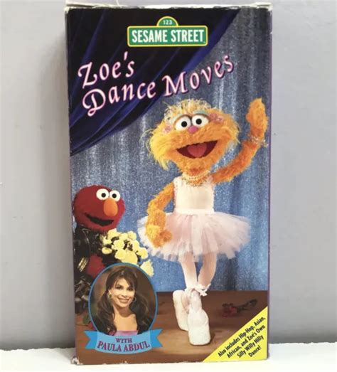 SESAME STREET ZOE’S Dance Moves VHS Video Tape Learn Music Paula Abdul ...