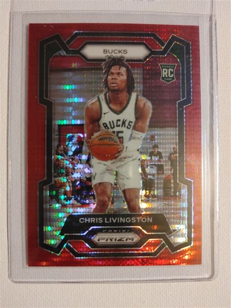 2023 24 Panini Prizm CHRIS LIVINGSTON RED SEISMIC PRIZM SP RC 299