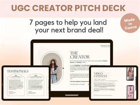 Ugc Pitch Deck Ugc Creator Template Ugc Creator Presentation Template