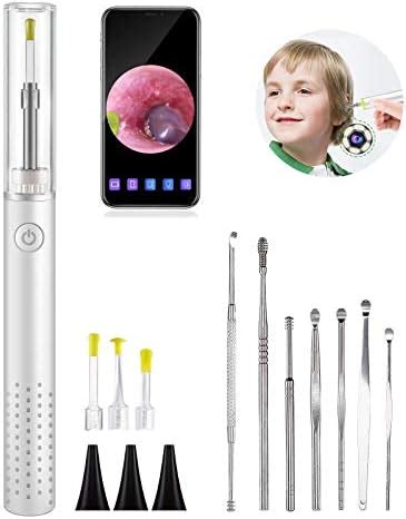 Wireless Otoscope Ear Scope Camera, 3.9 mm/0.15 inch HD 1080P WiFi Ear Inspection Camera ...