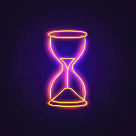 Hourglass Icon Neon Astronomy Lighting Free Photo Illustration Rawpixel