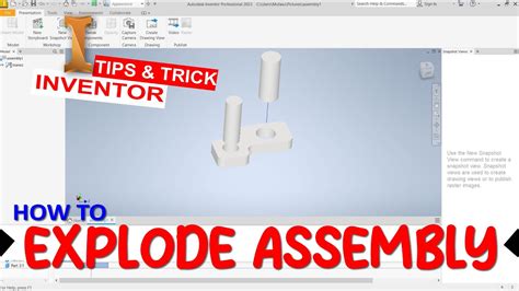 Inventor How To Explode Assembly For Beginner Youtube