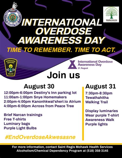 International Overdose Awareness Day Mohawk Council Of Akwesasne