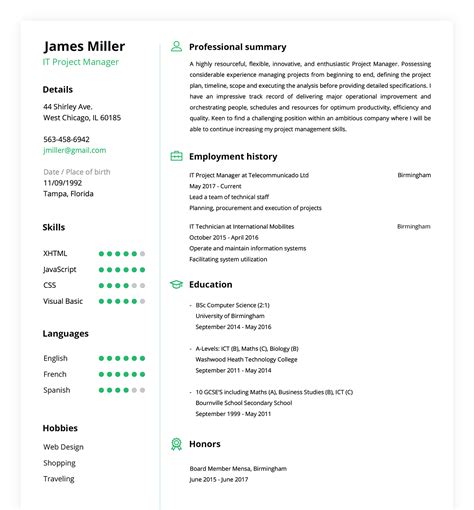 Resume Builder Template Free Samples Examples And Format Resume